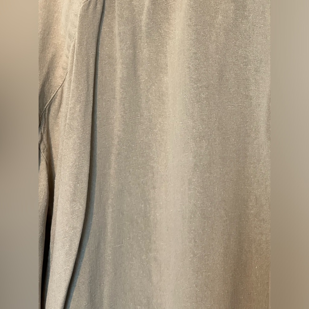 Structure Solid Tan Long Sleeve Mandarin Collar B… - image 3